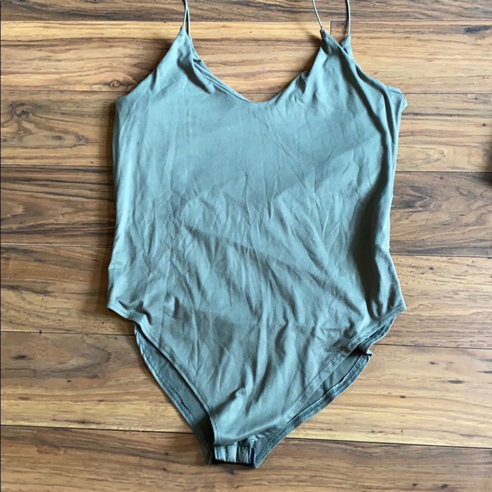 Olive green bodysuit
